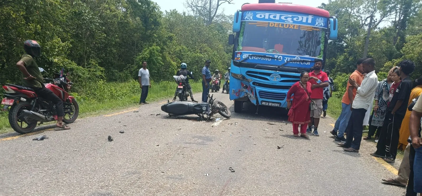 बसको ठक्करबाट रौतहटमा मोटरसाइकल चालकको मृत्यु, चालक पक्राउ